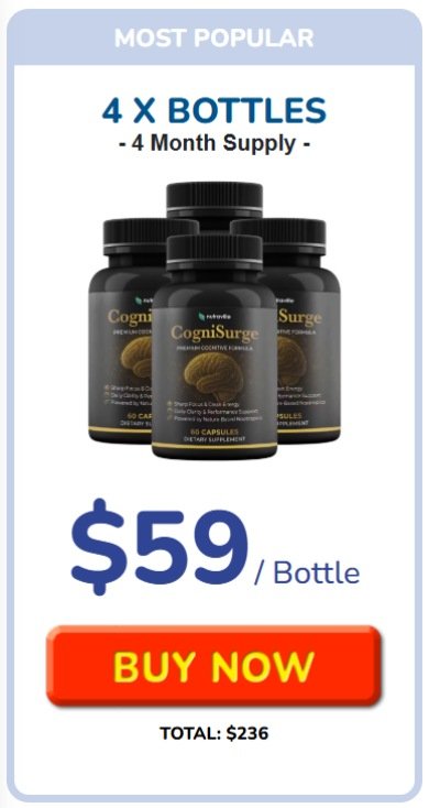 CogniSurge Buy 4 Bottles